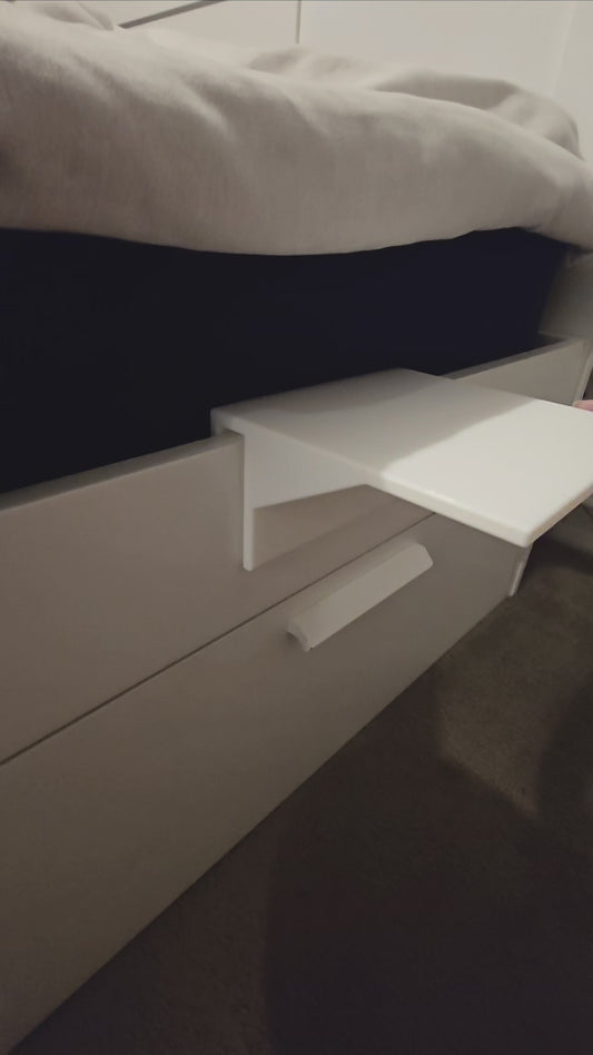 Bedside tray, 2.5cm recess